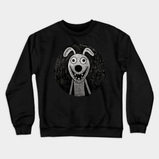 Funny caricature of a joyful dog Crewneck Sweatshirt